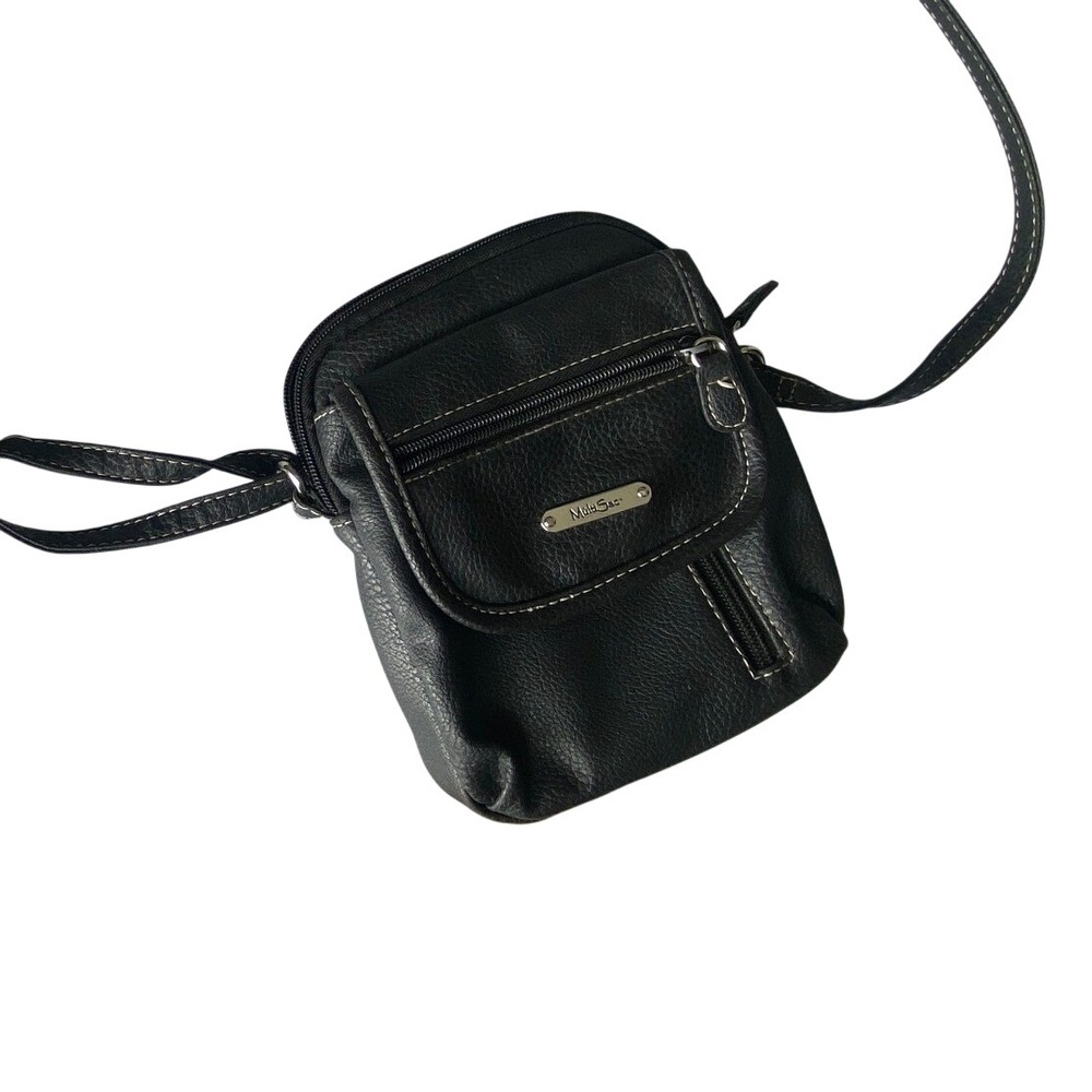 LL Cargo Black Leather Crossbody Bag Small Adjustable Strap